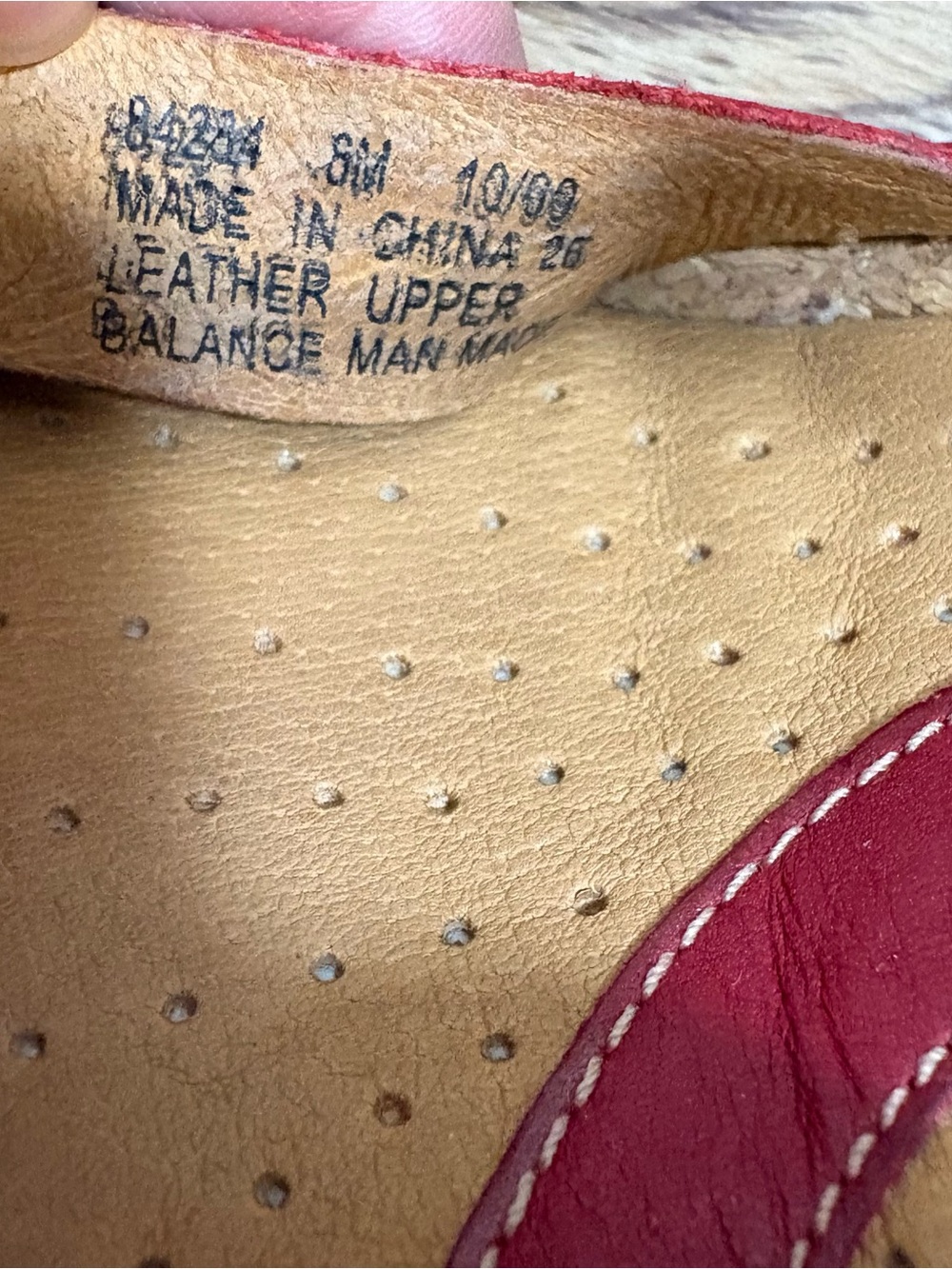 Clarks Artisan Red Leather Cork Wedge Slingback Sandals Buckle 6M - Picture 6 of 10